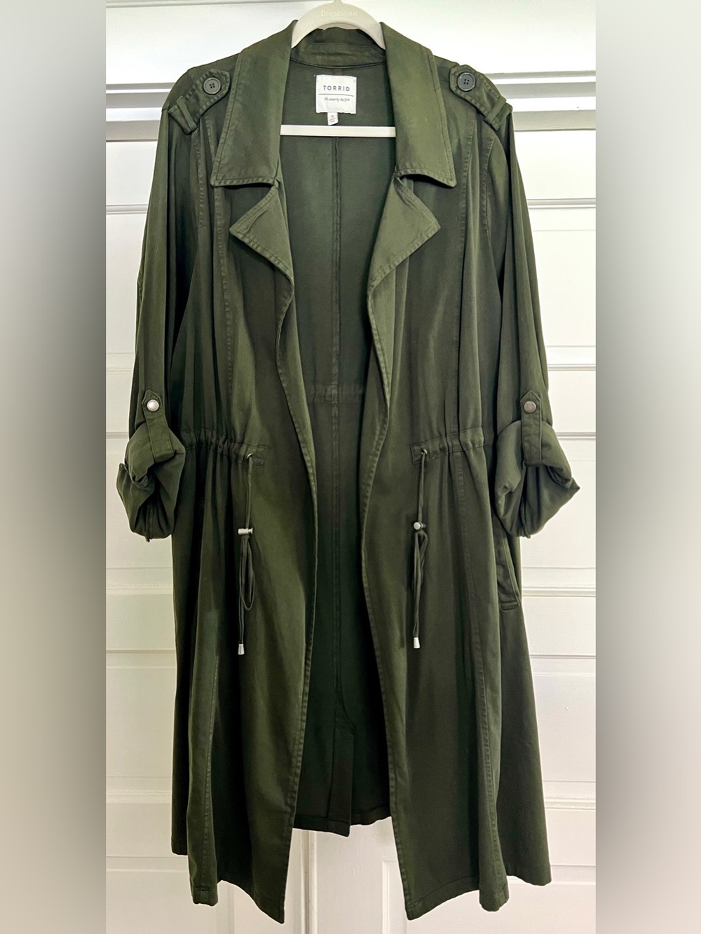 TORRID OPEN FRONT TRENCH JACKET - Picture 2 of 7